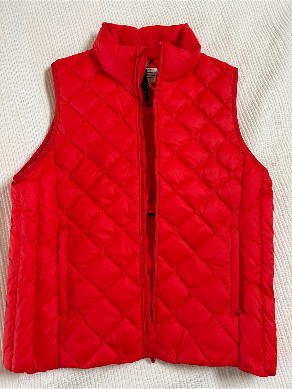 Tory Sport Quilted Red Puffer Vest NWT